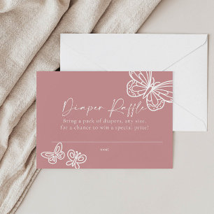 Windeln Raffle Baby Duschkarte Mitteilungskarte