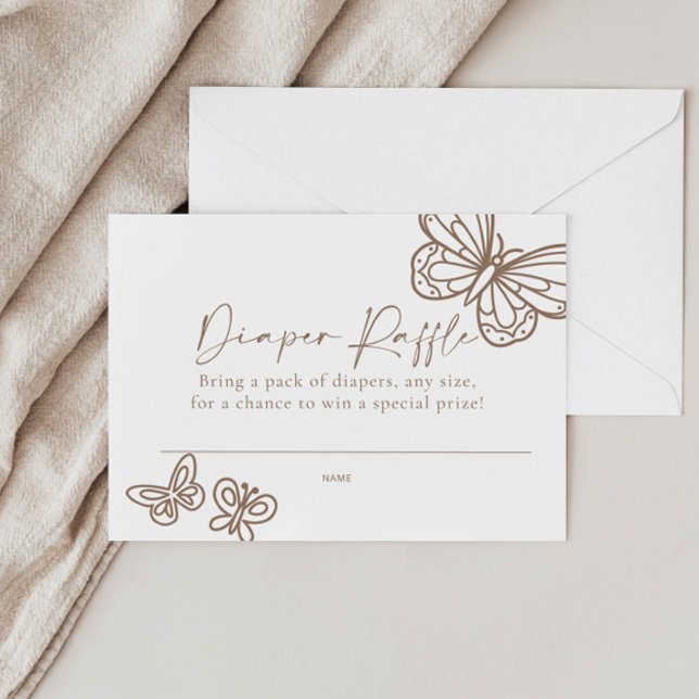 Windeln Raffle Baby Duschkarte Mitteilungskarte (Von Creator hochgeladen)