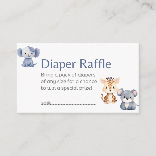 Windeln Raffle Baby Enclosure Card Begleitkarte (Vorderseite)