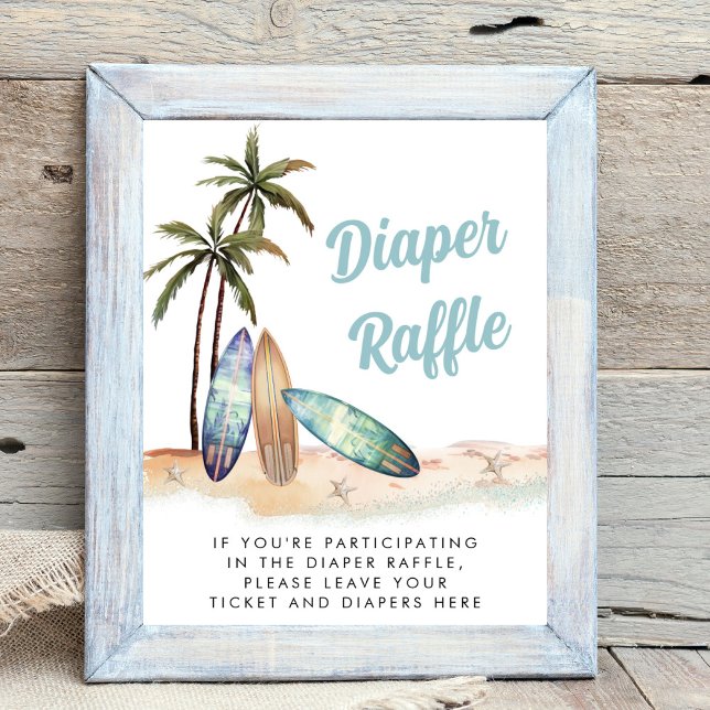 Windeln Raffle Drop Off Surfing Baby Duschzeichen Poster (Von Creator hochgeladen)