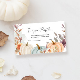 Windeln Raffle Fall Kleine Pumpkin Baby Dusche Begleitkarte