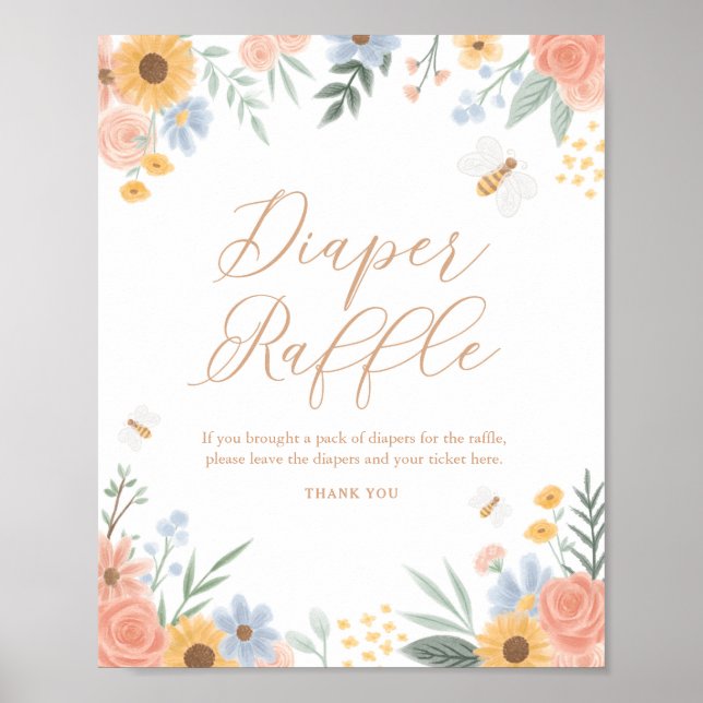 Windeln Raffle Schild Sweet wie Bier Baby Dusche (Vorne)