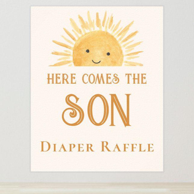 Windeln Raffle Sun Babyduschzeichen Poster (Von Creator hochgeladen)