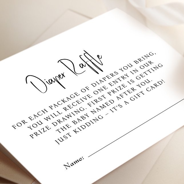 Windeln Raffle Tickets Kinderduschenspiel Minimali Begleitkarte (Von Creator hochgeladen)