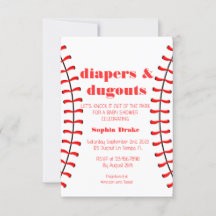 Windeln und Dugouts Baseball Baby Shower laden ein