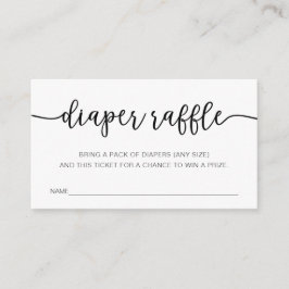Windelraffle-Karte für Babyparty Begleitkarte