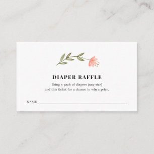 Windelraffle-Karte für Babyparty Begleitkarte