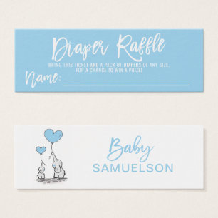 WINDELRAFFLE Karten-blaue Elefant-Babyparty