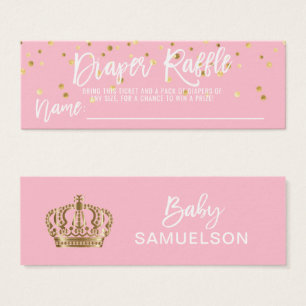 WINDELRAFFLE Karten-Rosa-Prinzessin Babyparty