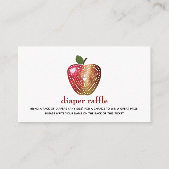 Windelregale Apple Kariert Baby Dusche Begleitkarte (Vorderseite)