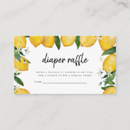 Windelruderkarte, Lemon Themed Baby Dusche Begleitkarte