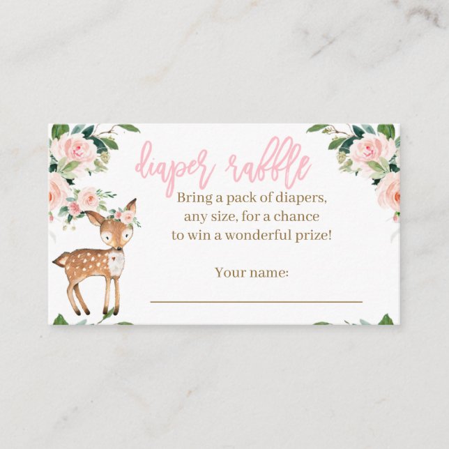 Windelrutsche für ein Mädchen Begleitkarte (Vorderseite)