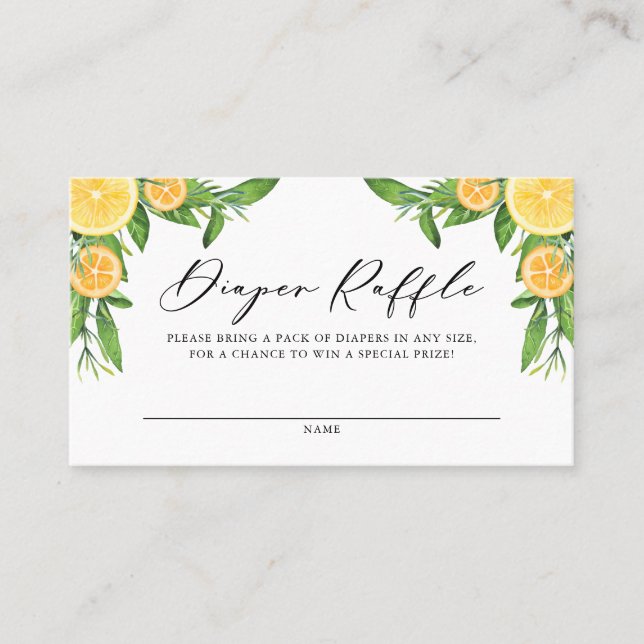 Windelscheiben und Orangen Windschutzscheibe Platzkarte (Vorderseite)