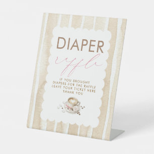Windelverlosung Coffee Girl Babyparty-Tischschild Sockelschild