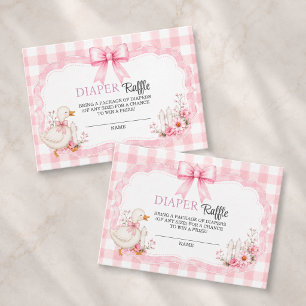 Windelverlosung Dummer Gänse Mädchen Baby Shower Begleitkarte