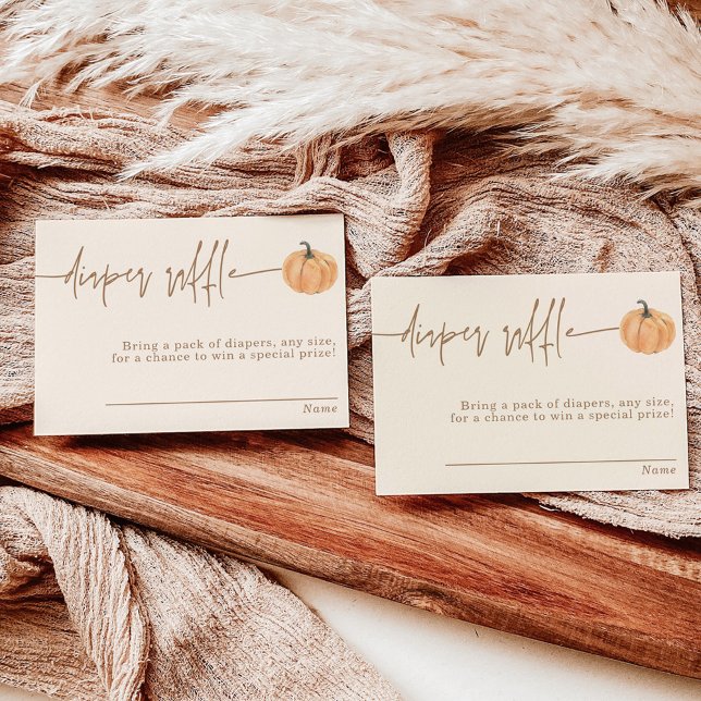 Windelwaschkarte, Fall Pumpkin Babydusche Einladung (Von Creator hochgeladen)