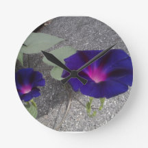 Winden-Blume Wand-Uhr