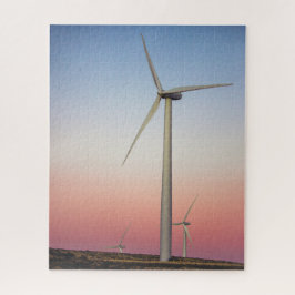 Windenergie auf der Farm im Dusk Jigsaw Puzzle