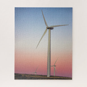 Windenergie auf der Farm im Dusk Jigsaw Puzzle