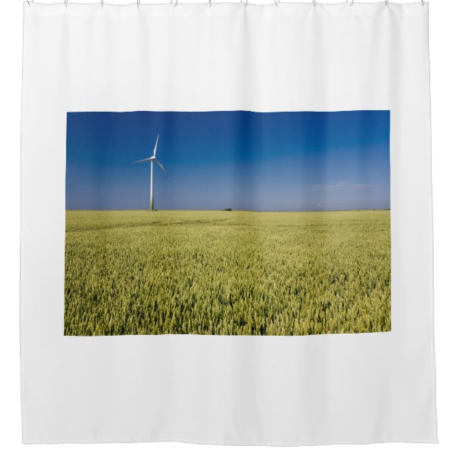 Windenergie Duschvorhang (Vorderseite)