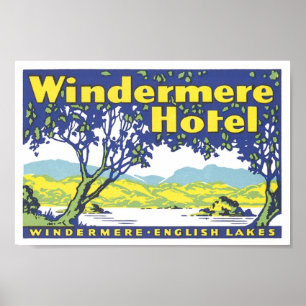 Windermere Hotel English Lakes Poster