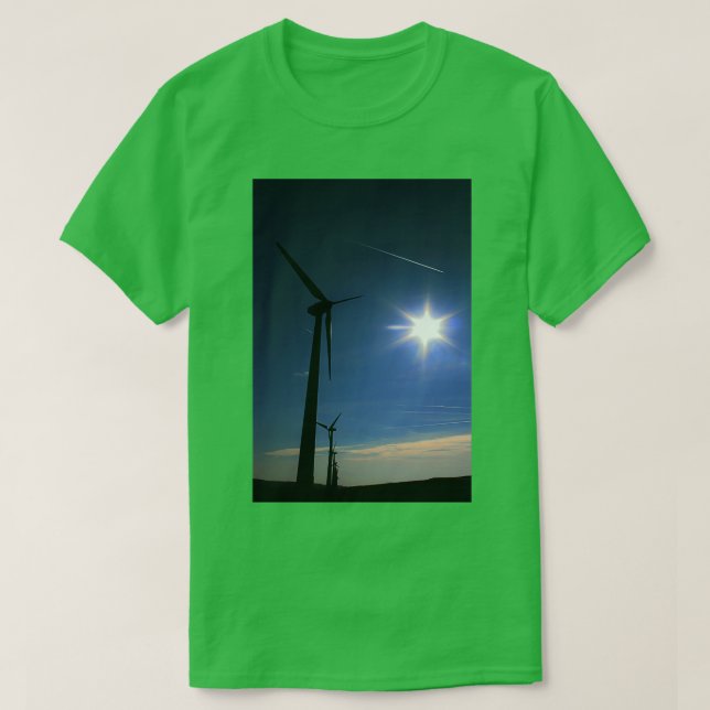 Windfarm und Blue Sky T-Shirt (Design vorne)
