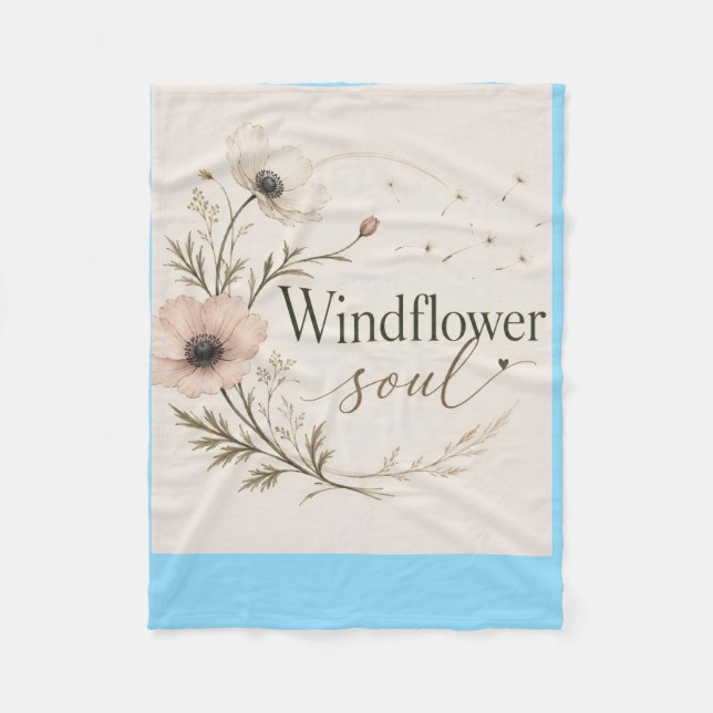 Windflower-Seelen-Decke Fleecedecke (Vorderseite)