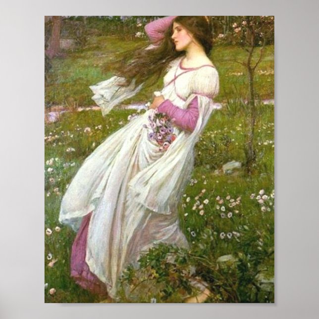Windflowers John William Waterhouse Poster (Vorne)