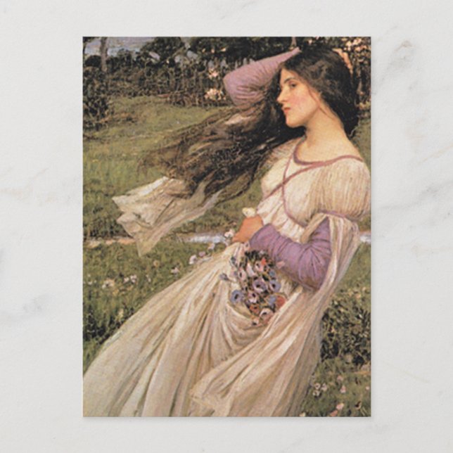 WiNDFLoWERS, von John William Waterhouse, 1902 Postkarte (Vorderseite)