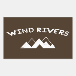 Windflüsse Rechteckiger Aufkleber