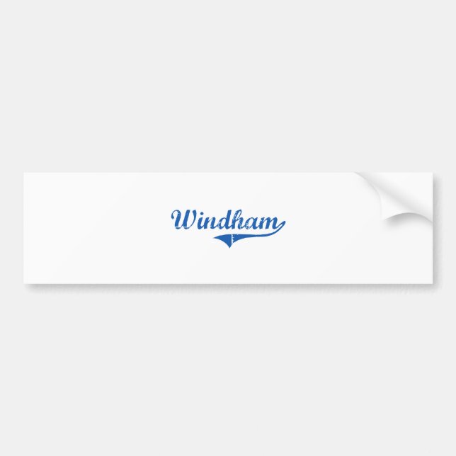 Windham New Hampshire-klassischer Entwurf Autoaufkleber (Vorne)
