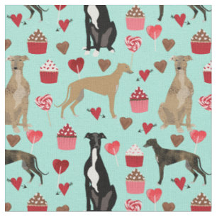 Windhound-Valentine-Minze-Liebe Stoff