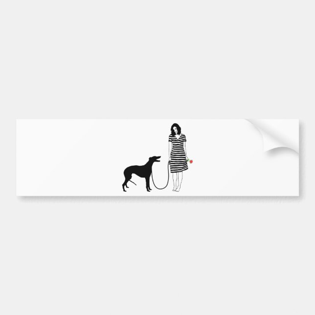 Windhund Autoaufkleber (Vorne)