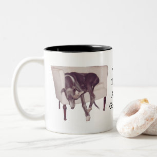 Windhund Das ist das Leben Niedlich Zweifarbige Tasse