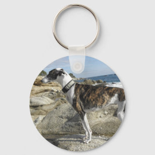 Windhund fotografiert Schlüsselanhänger