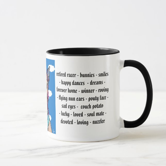 Windhund-Gedanken Tasse (Rechts)