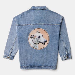 Windhund-Gemälde - Süße originelle Hundekunst Jeansjacke