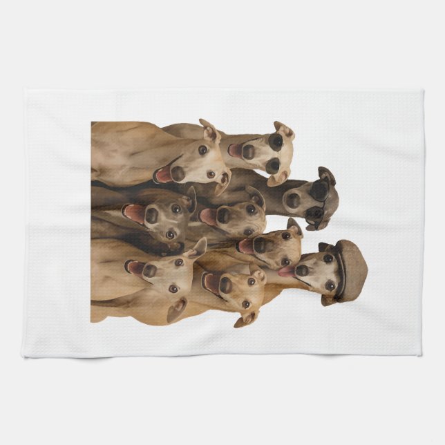 Windhund Geschirrtuch (Horizontal)