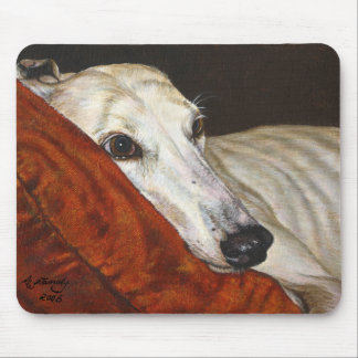 Windhund-Hund "Zuhause an der letzten" Mousepad