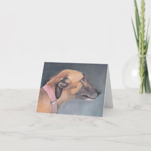 Windhund-Hundekunst-Anmerkungs-Karte Karte