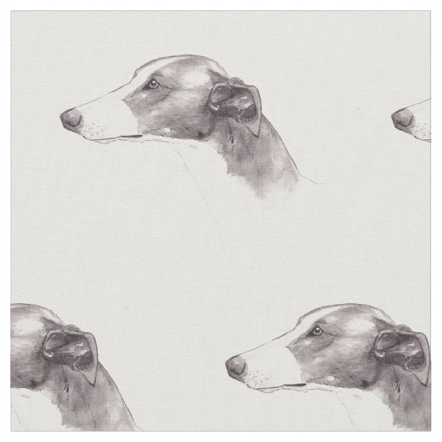 Windhund-Hundekunst-Gewebe Stoff (Nahaufnahme)