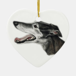 Windhund-Hundekunst-Verzierung Keramik Ornament