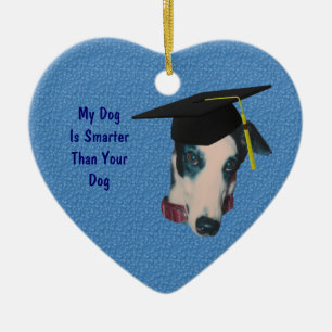 Windhund-intelligentere lustige Hundeverzierung Keramik Ornament