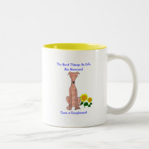 Windhund-Kitz-beste Sachen in der Leben-Tasse Zweifarbige Tasse