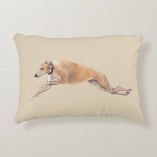 Windhund-laufender Hundekunst-Akzent-Kissen Zierkissen