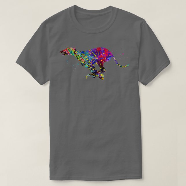 Windhund läuft 1 T-Shirt (Design vorne)