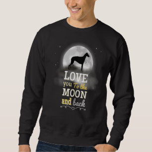 Windhund-Liebe zum Mond Sweatshirt