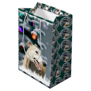Windhund-Liebhaber-Weihnachten Mittlere Geschenktüte