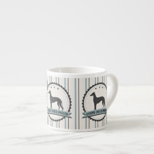 Windhund pensionierter fauler Hund des Espressotasse