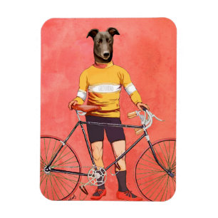 Windhund-Radfahrer 2 Magnet
